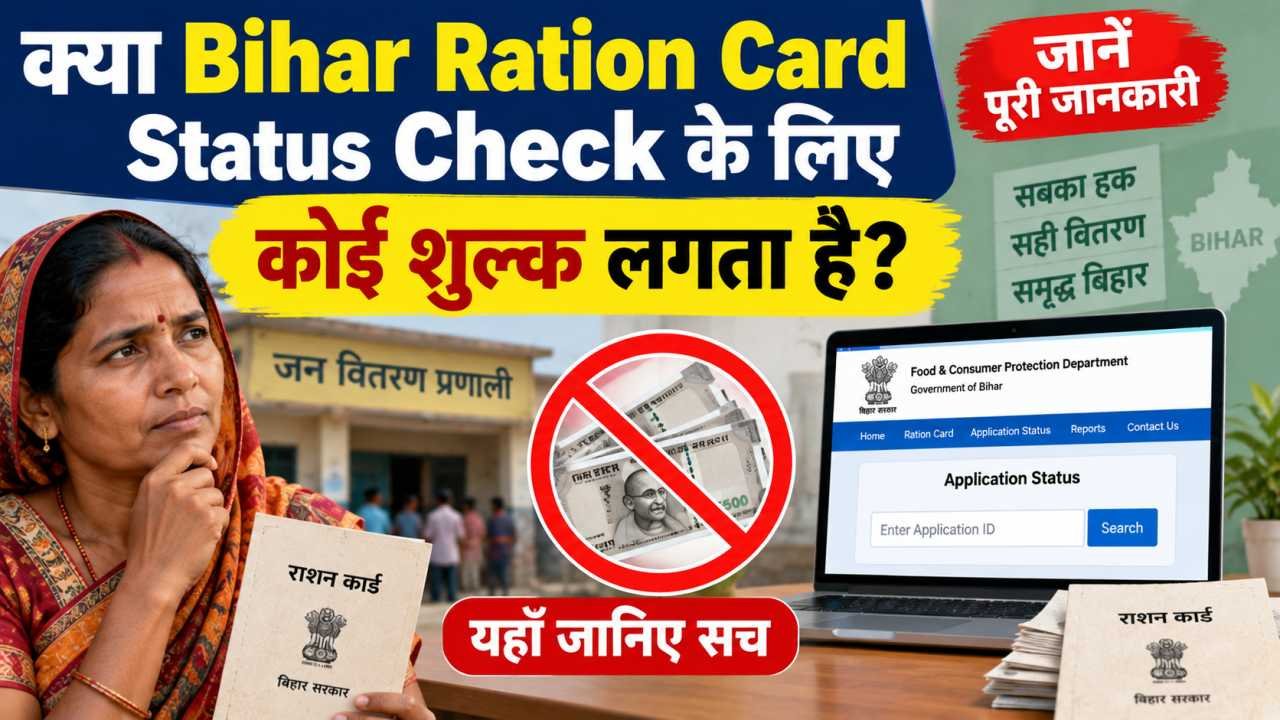क्या Bihar Ration Card Status Check के लिए कोई शुल्क लगता है