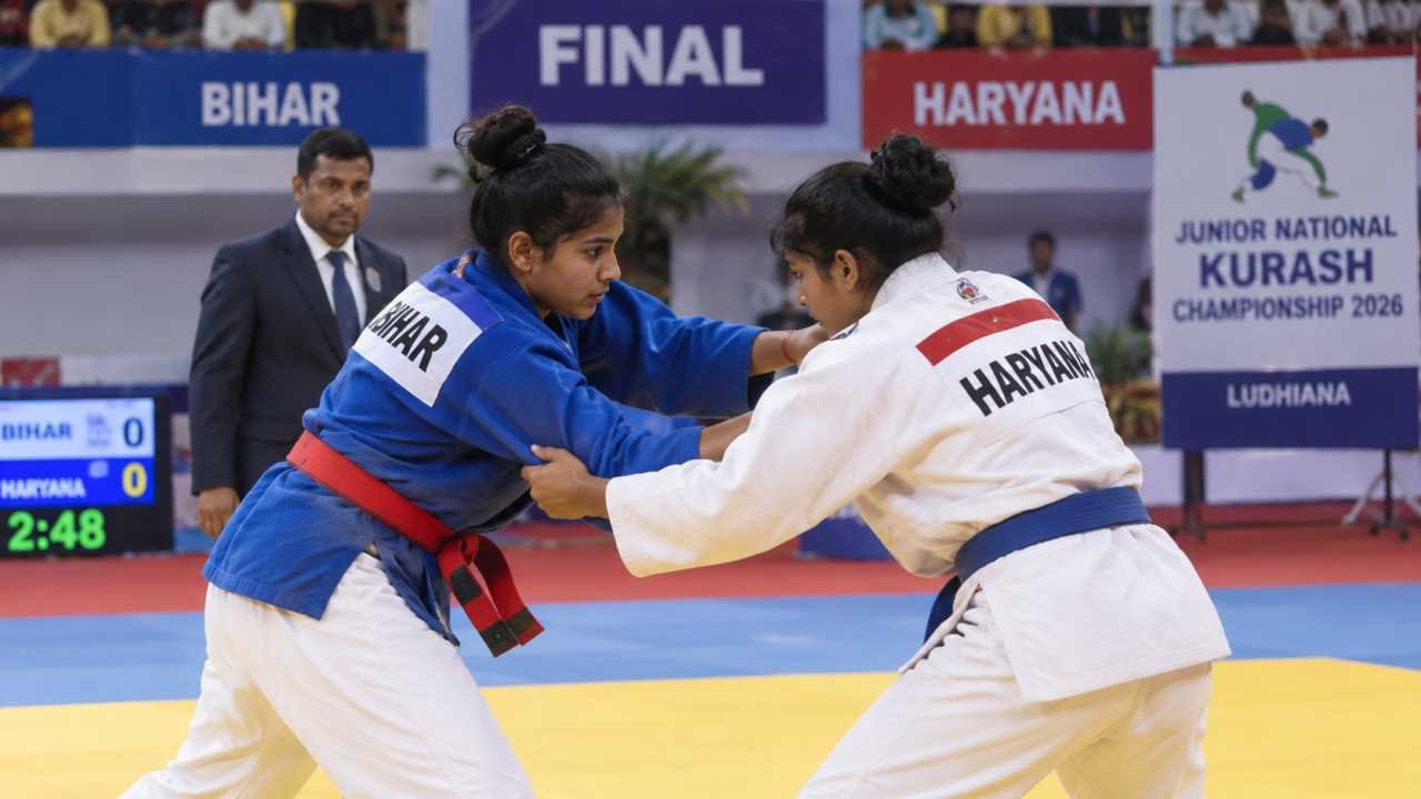 फाइनल मुकाबले में हरियाणा की खिलाड़ी से हुई भिड़ंत